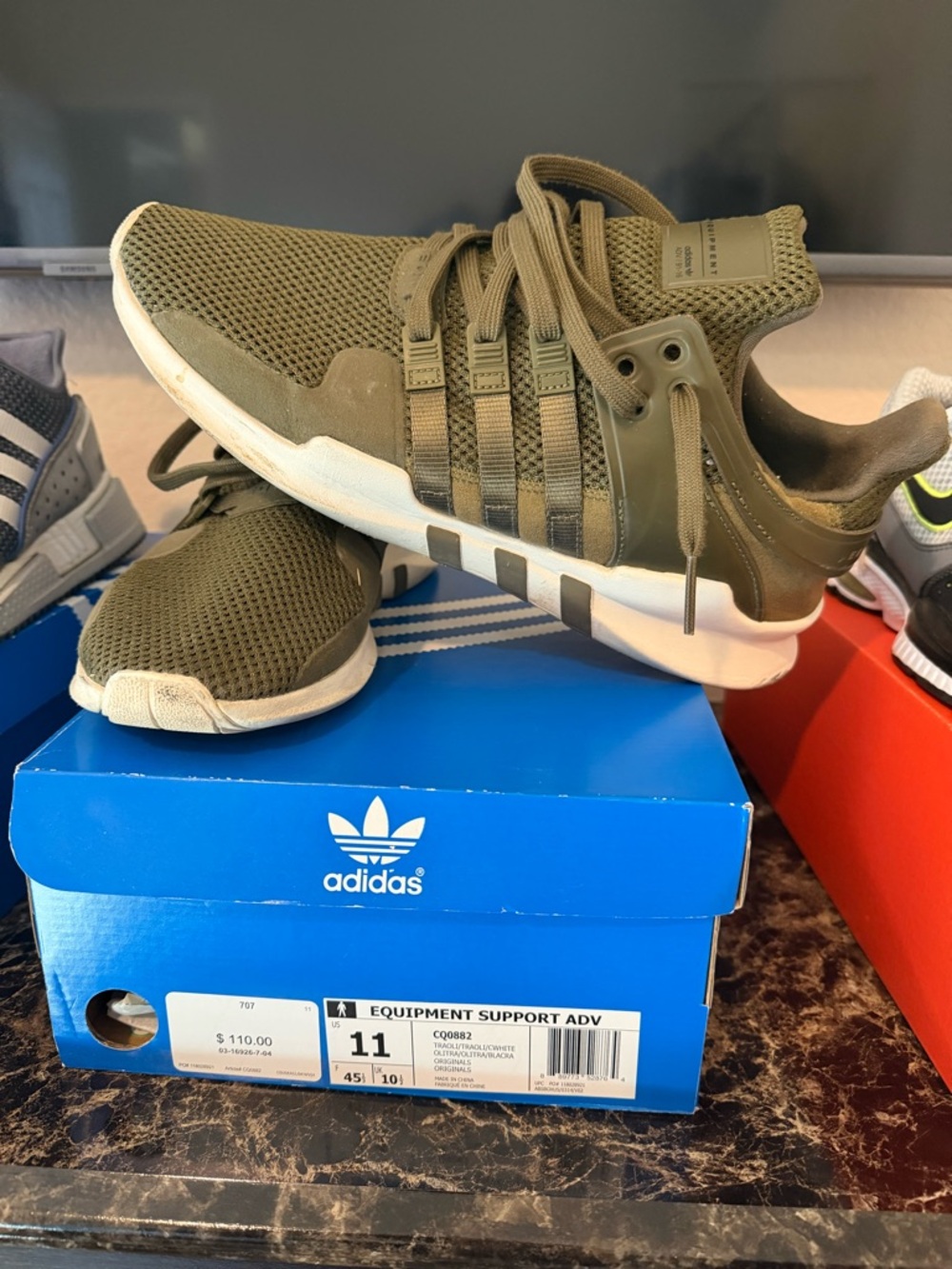 adidas mens Olive Green Men Sneakers